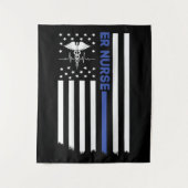 ER VERSE Amerikaanse vlag Verpleegster EMT verplee Wandkleed (Voorkant)