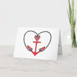 ER VOOR ME ALTJD-MIJN ANKER-IK HOU VAN "JOU" BEDANKKAART