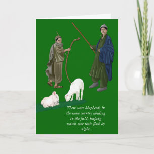 ER WAREN HERDERS/KERSTMIS FEESTDAGEN KAART
