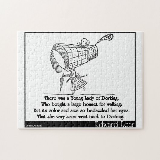 Er was een jongedame van Dorking Legpuzzel (Horizontaal)
