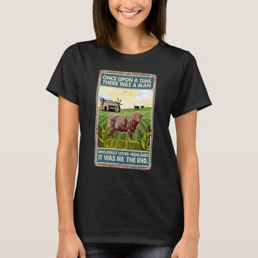 Er was een keer een Man Koe Breed Highla T-shirt (Voorkant)