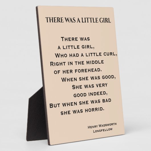 ER WAS EEN KLEIN MEISJE GEdicht. Fotoplaat (Zijkant)