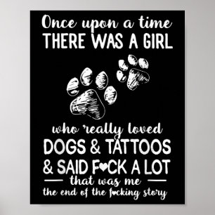 Er was een meisje dat echt dol was op honden en Ta Poster