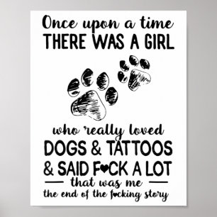 Er was een meisje dat echt dol was op honden en Ta Poster