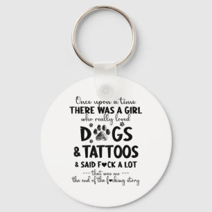 Er was een meisje dat echt dol was op honden en Ta Sleutelhanger