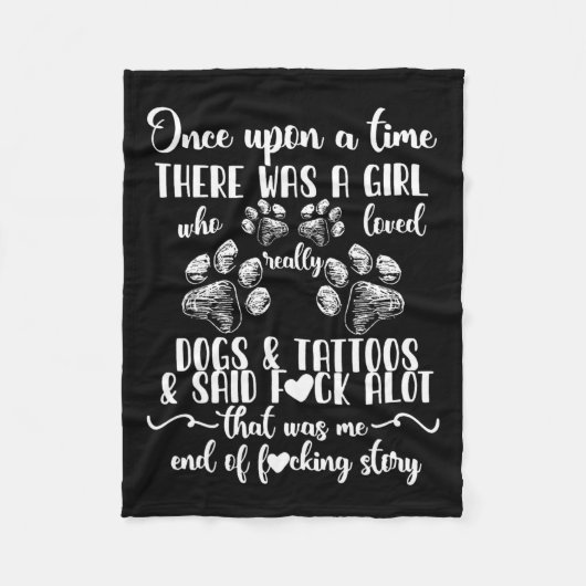 Er was een meisje dat echt hield van hond & amp; T Fleece Deken (Voorkant)