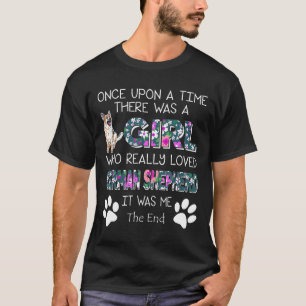 Er was een meisje dat echt van de Duitse herder hi T-shirt