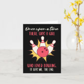 Er was een meisje van Bowling Bowler Kaart (Gele Bloem)