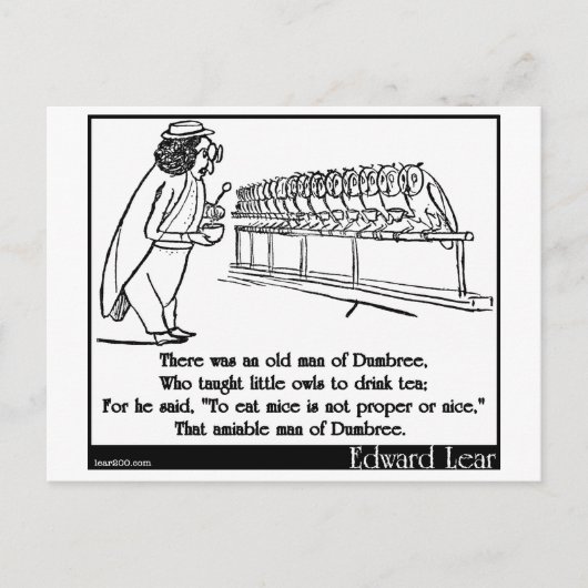 Er was een oud man Dumbree Briefkaart (Voorkant)