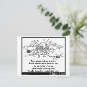 Er was een oud man in een boom briefkaart (Staand voorkant)