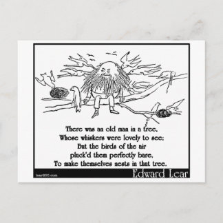 Er was een oud man in een boom briefkaart