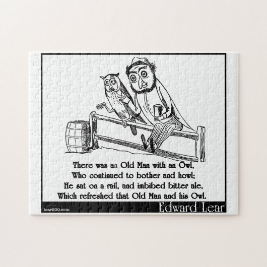 Er was een oud Man met een Owl Legpuzzel (Horizontaal)