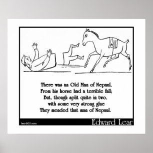 Er was een oud Man Nepal Poster