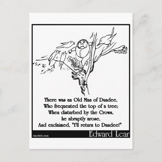 Er was een oud Man van Dundee Briefkaart (Voorkant)