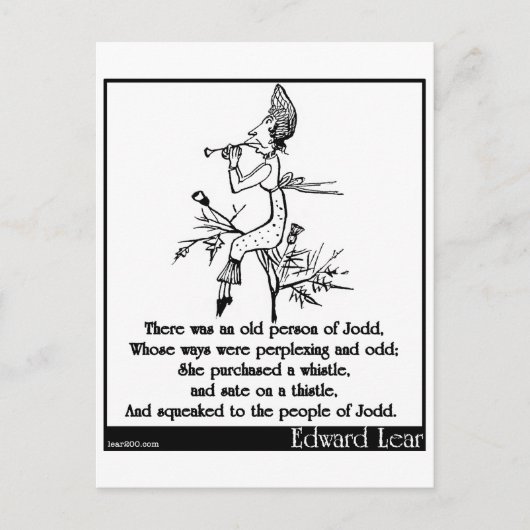 Er was een oud persoon van Jodd Briefkaart (Voorkant)
