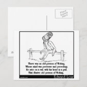 Er was een oud persoon van Woking Briefkaart (Voorkant / Achterkant)