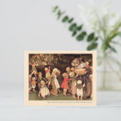 Er was een oud vrouwelijk verpleegster-ritme briefkaart (Staand voorkant)