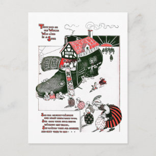 Er was een oud vrouwelijk verpleegster-ritme briefkaart