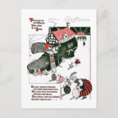 Er was een oud vrouwelijk verpleegster-ritme briefkaart (Voorkant)