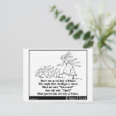 Er was een oude dame in Frankrijk Briefkaart (Staand voorkant)