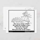Er was een oude dame in Frankrijk Briefkaart (Voorkant / Achterkant)