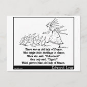 Er was een oude dame in Frankrijk Briefkaart (Voorkant)