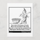 Er was een oude persoon van Leeds Briefkaart (Voorkant)