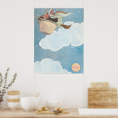 Er was een oude vrouw in een mand gekleed, poster (Keuken)