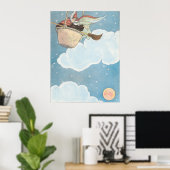 Er was een oude vrouw in een mand gekleed, poster (Thuiskantoor)