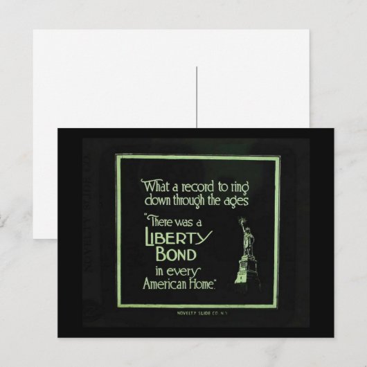 Er was een vrijheidsobligatie in elk Amerikaans hu Briefkaart (Voorkant / Achterkant)
