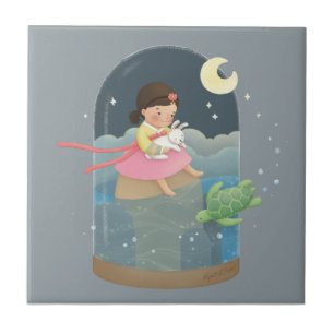 Er was eens: de lever van het konijn illustratie tegeltje