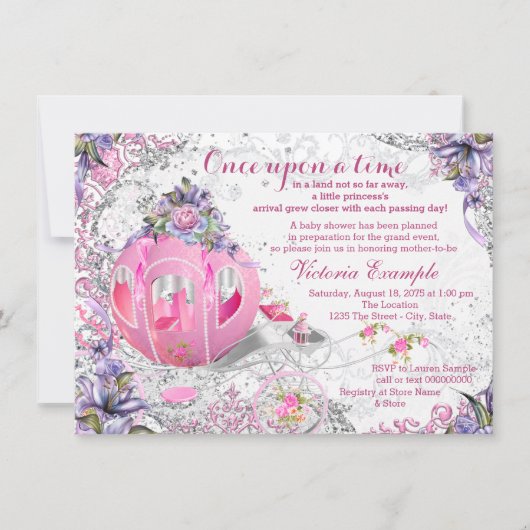 Er Was Eens Een Baby Shower Kaart (Voorkant)