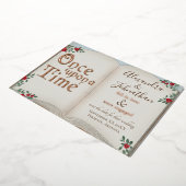 Er was eens een gouden boek Sprookje Bruiloft Folie Uitnodiging (Gedraaid)