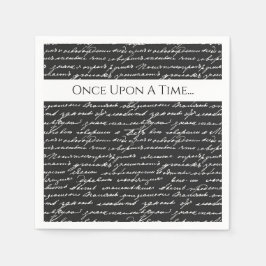 Er was eens een handgeschreven verhaal schrijver p servet