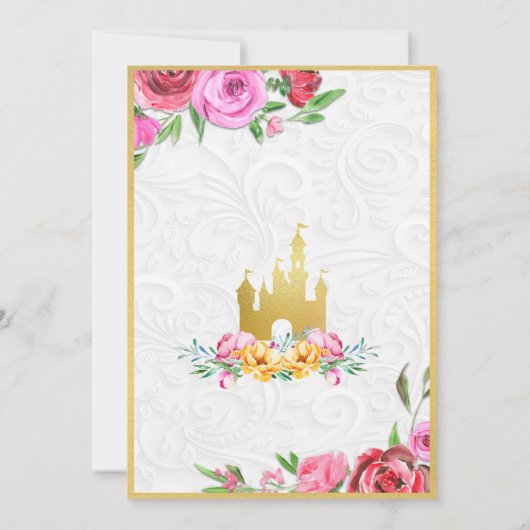 Er was eens een keer Princess Baby shower uitnodig Kaart (Achterkant)