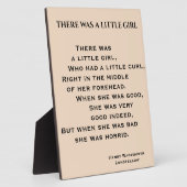 ER WAS EENS EEN KLEIN MEISJE gedicht Fotoplaat (Zijkant)