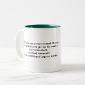 Er was eens een man genaamd CheneyW... Tweekleurige Koffiemok (Voorkant links)