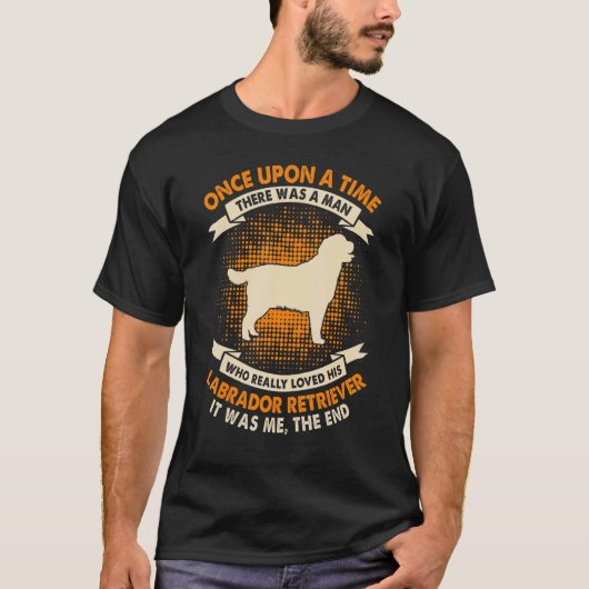 Er was eens een Man labrador reriever T-shirt (Voorkant)