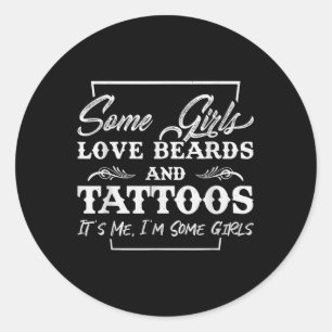 Er was eens een meisje en een hond Tattoo Ronde Sticker