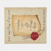 Er was eens een middeleeuws verouderde scroll wax  fleece deken (Voorkant (Horizontaal))