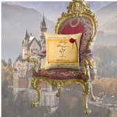 Er was eens een middeleeuws verouderde scroll wax  kussen