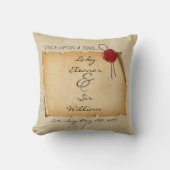 Er was eens een middeleeuws verouderde scroll wax  kussen (Voorkant)