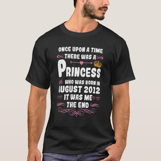 Er was eens een prinses augustus 2012 t-shirt (Voorkant)
