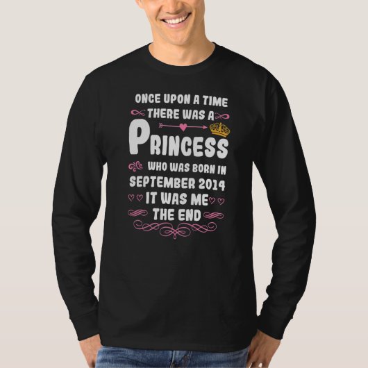 Er was eens een prinses op 20 september t-shirt (Voorkant)