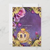 Er was eens een prinses verjaardagsfeestje kaart (Achterkant)