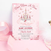 Er was eens een sprookje baby meisje douche kastee kaart