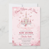 Er was eens een sprookje baby meisje douche kastee kaart (Voorkant)