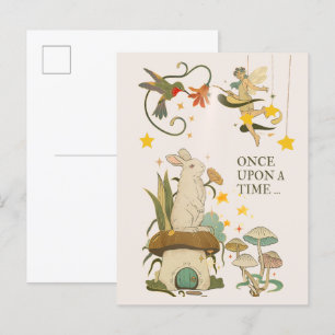 Er was eens een sprookje Kinder Uitnodiging Briefkaart
