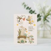 Er was eens een sprookje Kinder Uitnodiging Briefkaart (Staand voorkant)