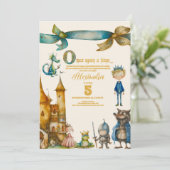 Er was eens een sprookjesachtig Baby shower Kaart (Staand voorkant)